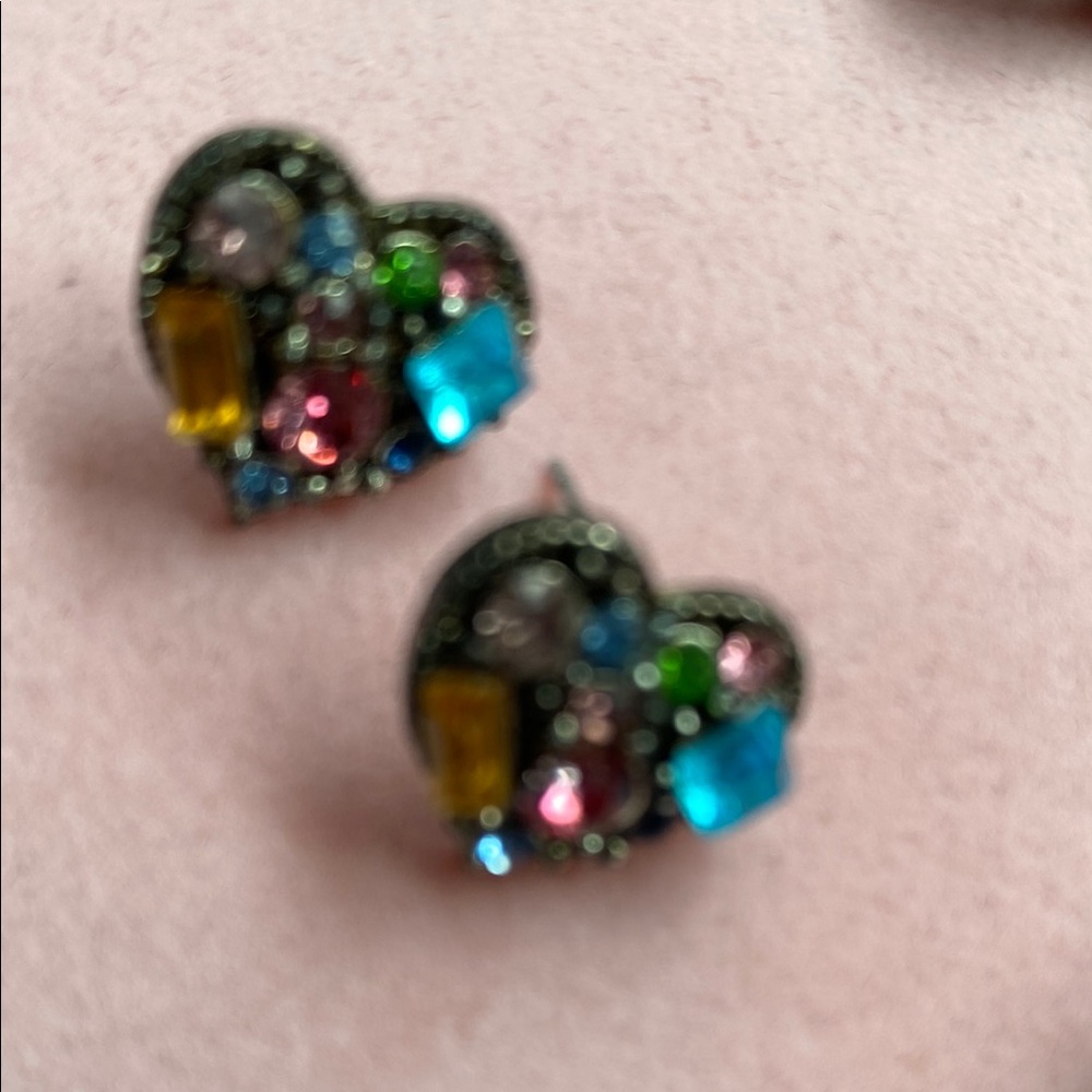 Vibrant Multicolor Mosaic Necklace with Earrings Trio. Vintage. EUC - Picture 8 of 15
